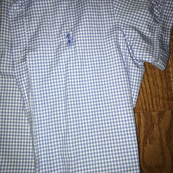 Light blue checker Ralph Lauren button down - Picture 3 of 3